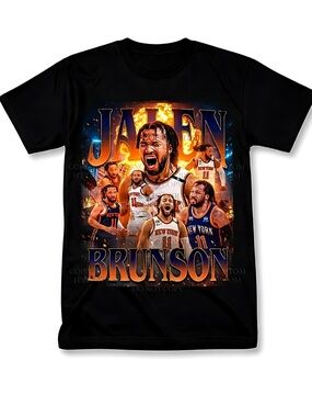 Jalen Brunson New York Knicks Graphic T Shirt Style Basketball Fan Tee